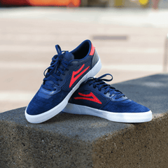 CAMBRIDGE KIDS NAVY/RED SUEDE