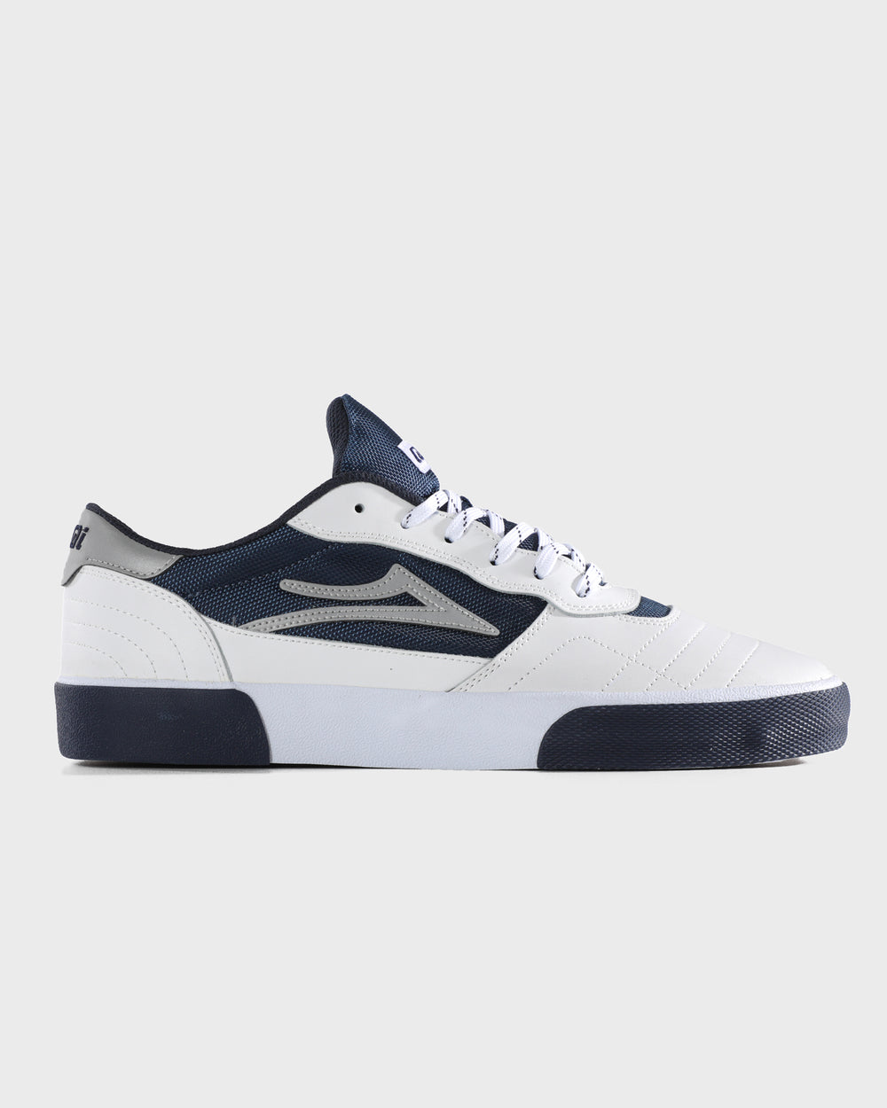 CAMBRIDGE -  WHITE LEATHER NAVY REFLECTIVE