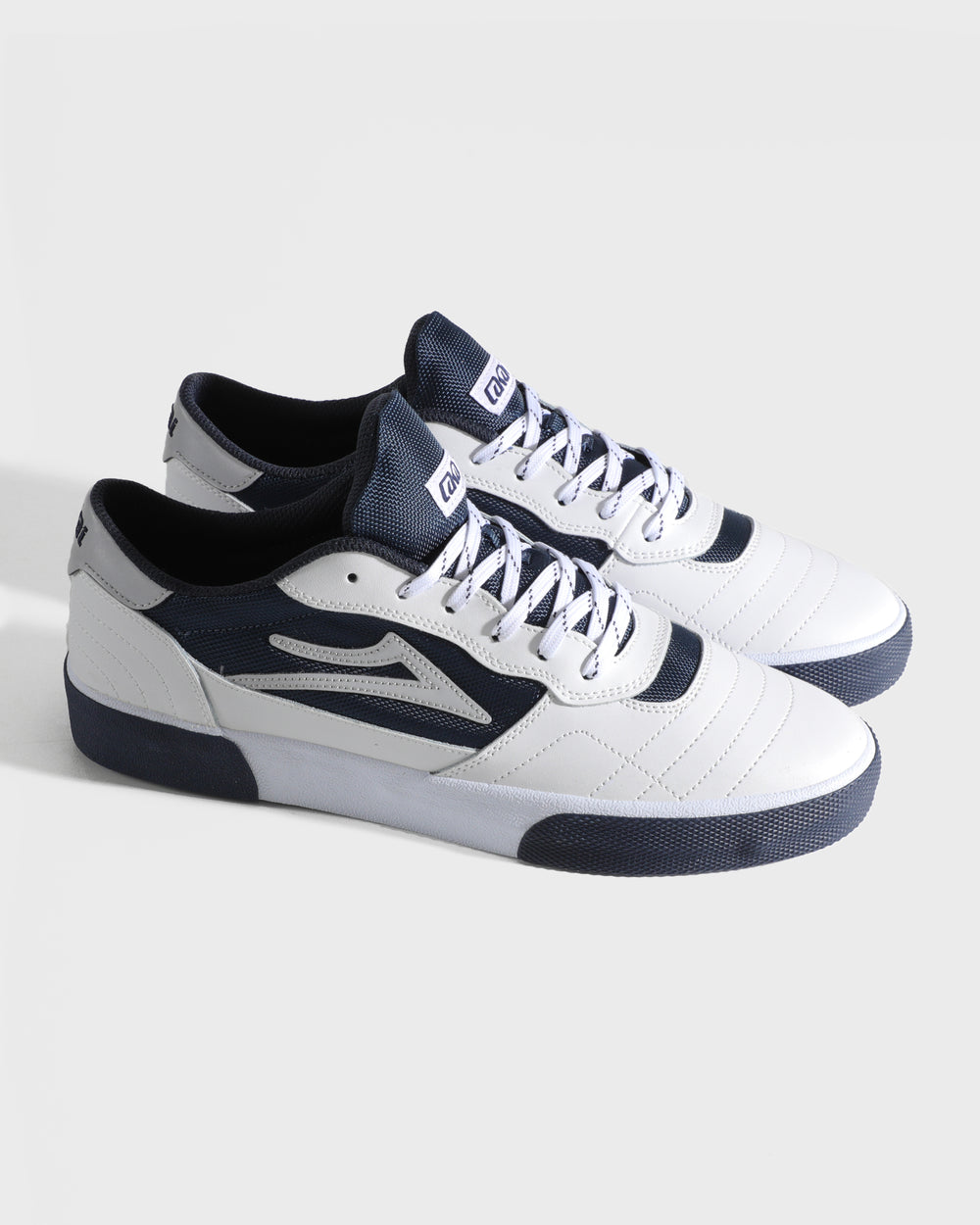 CAMBRIDGE -  WHITE LEATHER NAVY REFLECTIVE