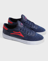 CAMBRIDGE KIDS  NAVY/RED SUEDE