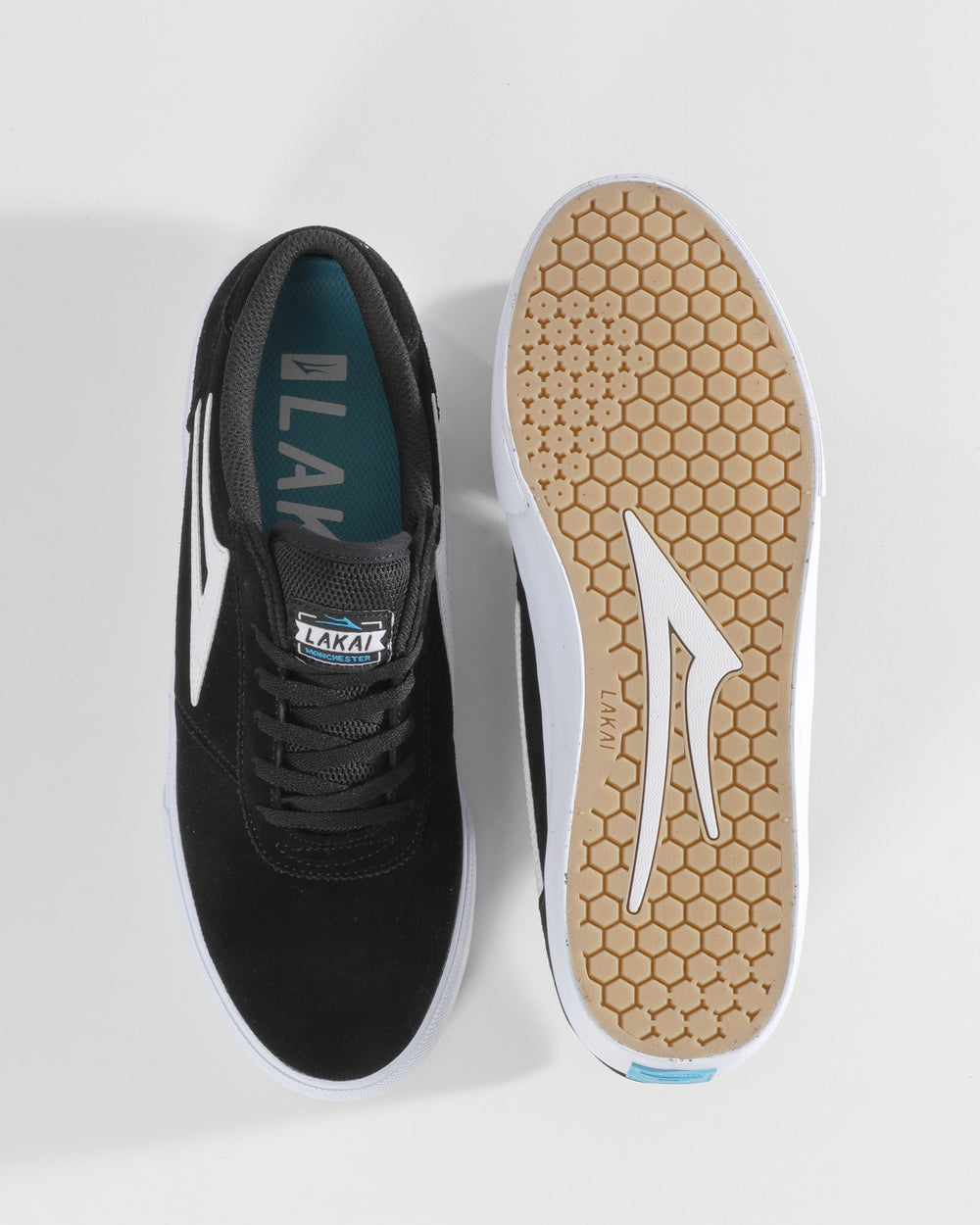 MANCHESTER  BLACK SUEDE/WHITE SOLE
