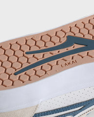 MANCHESTER  WHITE SUEDE NAVY PERF