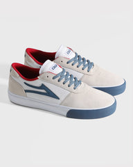 MANCHESTER  WHITE SUEDE NAVY PERF