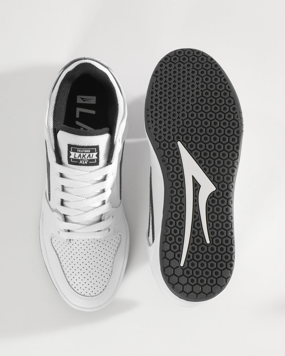 TELFORD LOW  WHITE/BLACK LEATHER