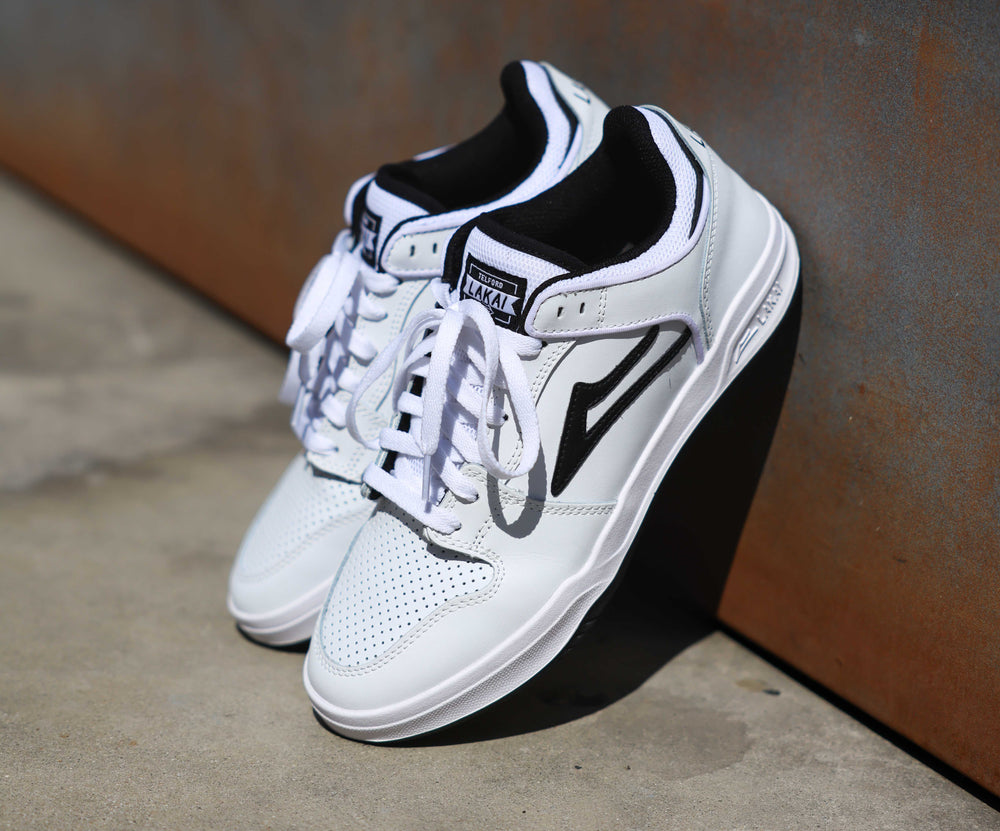 TELFORD LOW  WHITE/BLACK LEATHER